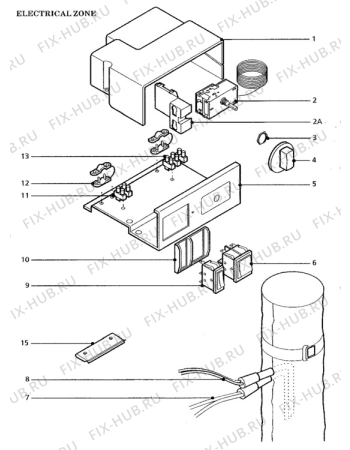 Взрыв-схема холодильника Electrolux RM2262 - Схема узла Electrical equipment